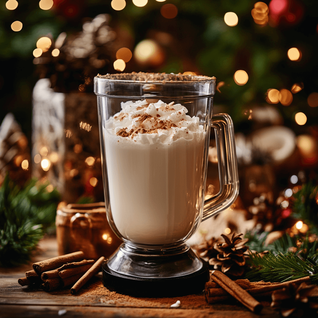 A blender with evaporated milk, cream of coconut, rum, and spices ready to be blended into coquito.