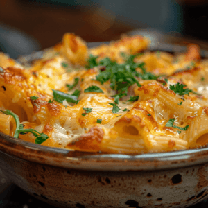 Close-up view of cellentani pasta with its spiral texture and ridges