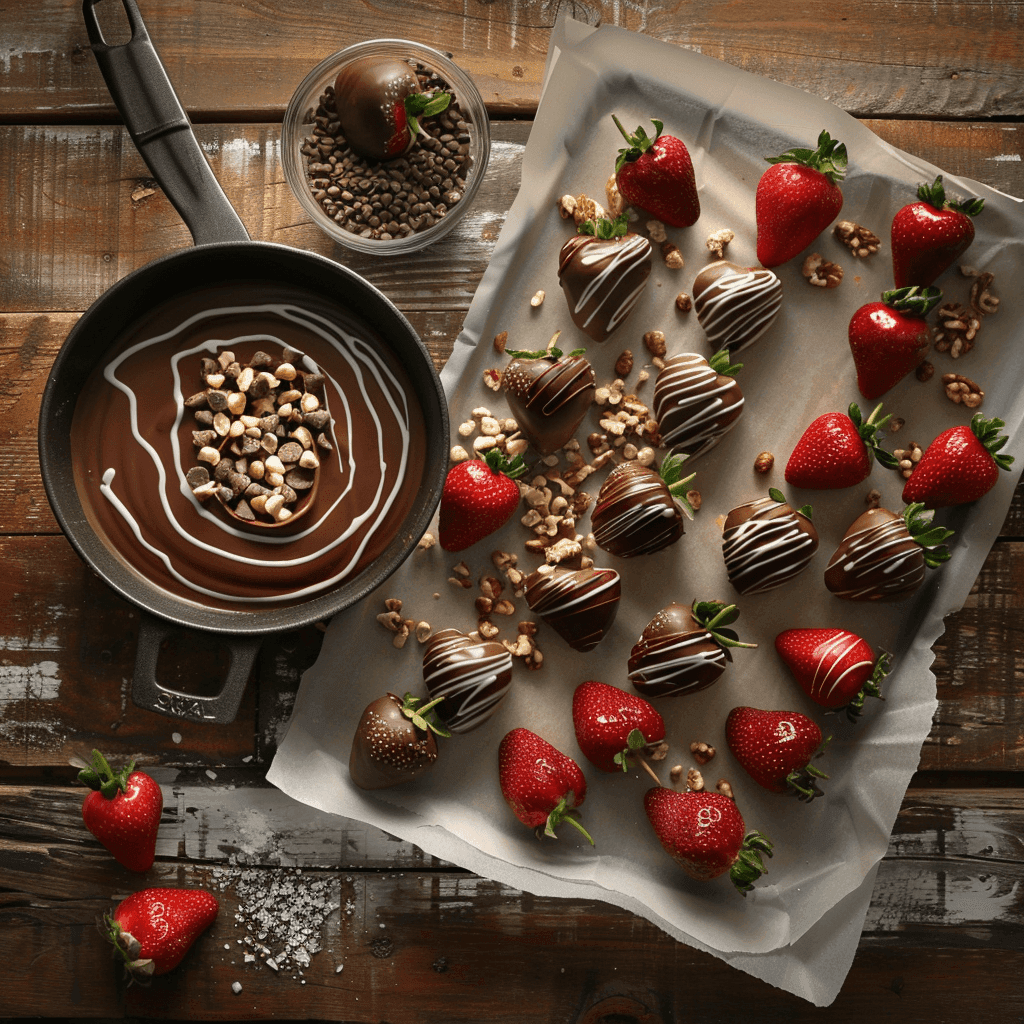 Step-by-step guide for making quick and elegant chocolate-covered strawberries, perfect for any occasion.