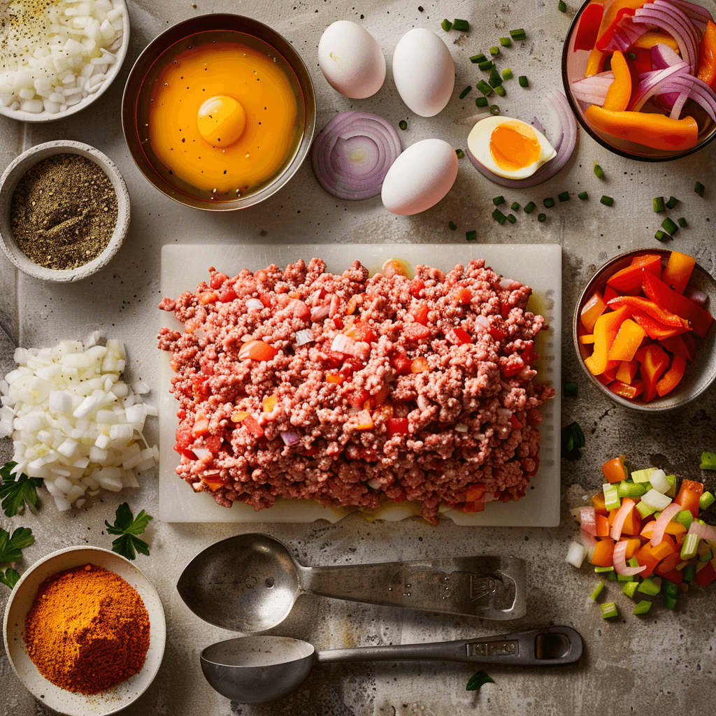 Ingredients for Cracker Barrel Meatloaf Recipe