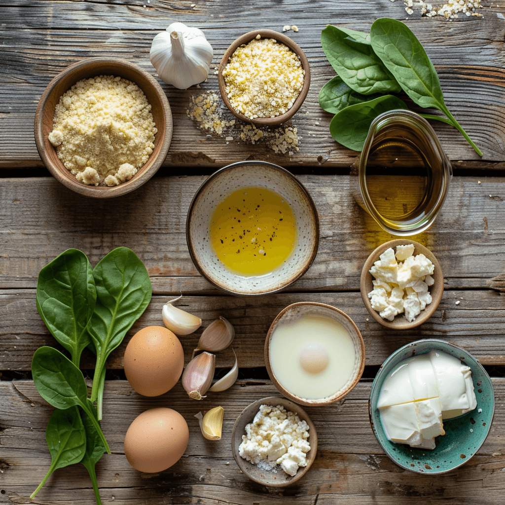 Fresh ingredients for making Albanian Pispili.