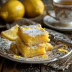 Finished Lemon Bars on a Plate